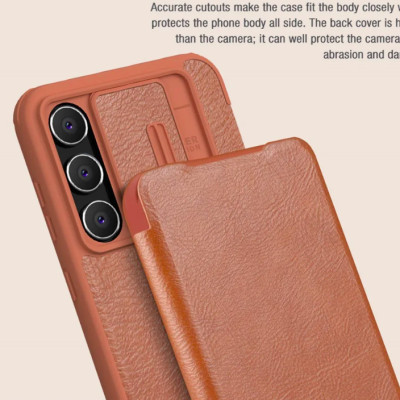 Bao da dành cho SamSung Galaxy S24 FE chính hãng Nillkin QIN - Hàng nhập khẩu