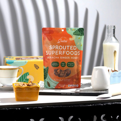 Hạt Điều Nảy Mầm - Snack tốt cho sức khỏe- Ngon hơn bổ dưỡng hơn - Vị Siracha Gừng Mật Ong