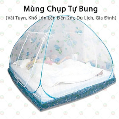 [Chống Muỗi] Mùng Chụp Tự Bung Đa Năng KhoNCC Hàng Chính Hãng - Xếp Gọn - Chống Côn Trùng Muỗi - NLVQ-1255-MCTB22