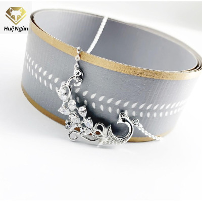 Dây chuyền bạc Ý 925 Huệ Ngân - Chim Công PP1478