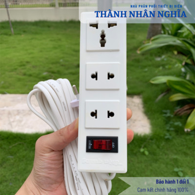 Ổ Cắm Điện Quang ĐQ 002A-02 ( 3 lỗ ) - Hàng chính hãng