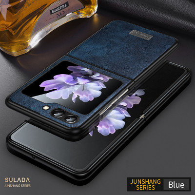 Ốp lưng da cho Samsung Galaxy Z Flip 6 hiệu SULADA viền mềm chống sốc cao cấp - Hàng chính hãng.
