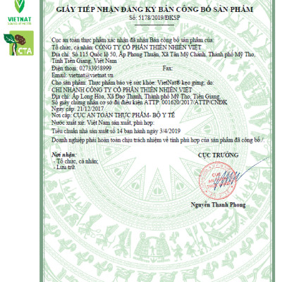 KẸO GỪNG VIETNAT - Hộp/100 viên