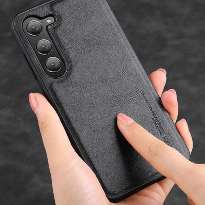 Ốp lưng da cao cấp cho SamSung Galaxy S24, S24 Plus chính hãng X-level viền mềm, chống bám vân tay - Hàng Chính Hãng