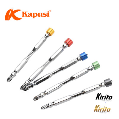 10 Mũi vít Kapusi, PH2 siêu bền, mũi bắt vít 2 đầu 4 cạnh bake nam châm từ siêu cứng k7183