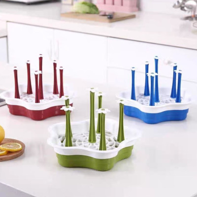 Khay úp ly, khay úp cốc 6 - 8 - 10 nhánh để ly - Tháo ráp tiện lợi, nhựa cao cấp chống bám bẩn 28  (VNM6219)