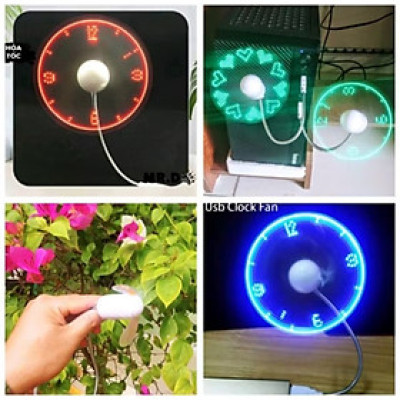1 CÁI ĐÈN QUẠT CHẠY KIỂU ĐỒNG HỒ HIỆU ỨNG LED CỰC ĐẸP 