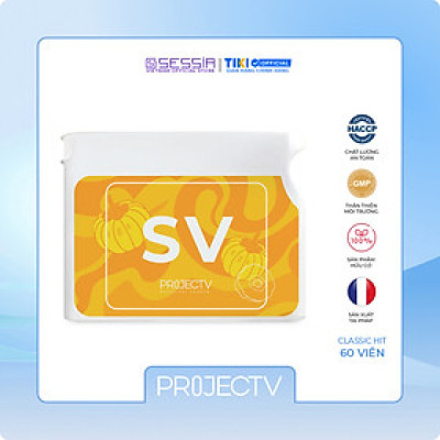 Thực Phẩm Sức Khỏe SV Classic Hit - Thon Thả và Khỏe Mạnh - PROJECT V - Hộp 60 Viên - Xuất xứ Pháp, Hàng Chính Hãng