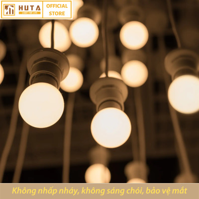 Combo Bóng Đèn Led Bulb HUTA 18w Đuôi E27, Tiết Kiệm Điện, Chống Nước, Ánh Sáng Trắng/Vàng, Trang Trí Quán Cà Phê, Nhà Hàng