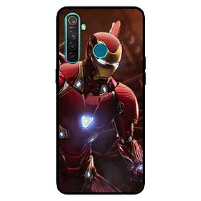 Ốp Lưng in cho Realme 5 Pro / Realme Q Mẫu Người Sắt Nền Đỏ - Hàng Chính Hãng