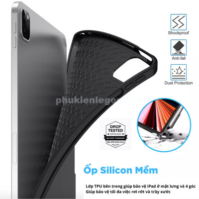 Bao Da Bàn Phím cho iPad Air 11inch M3 , Air 6 11inch M2 , Air 5 , Air 4 Bluetooth Có Đèn Led Phím, Trackpad Mượt, Có Thể Tháo Rời Bàn Phím WIWU Mag Touch - Hàng chính hãng