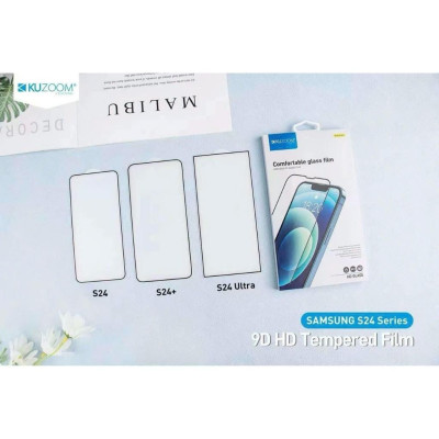 Kính cường lực Kuzoom Full màn hình cho Samsung Galaxy S25 Ultra , S25 Plus , S25 , S24, S24 Plus, S24 Ultra cảm ứng mượt - Hàng chính hãng