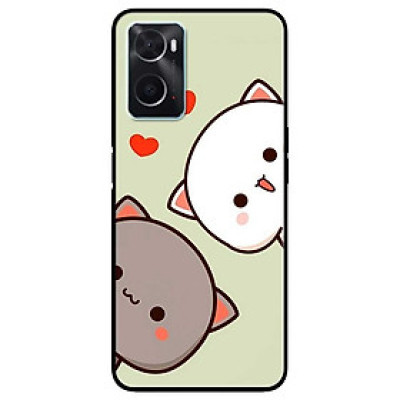Ốp lưng dành cho Oppo A16K - Oppo A36 / A76 - Oppo Reno 7z 5G - Hai Chú Mèo Trái Tim Đỏ
