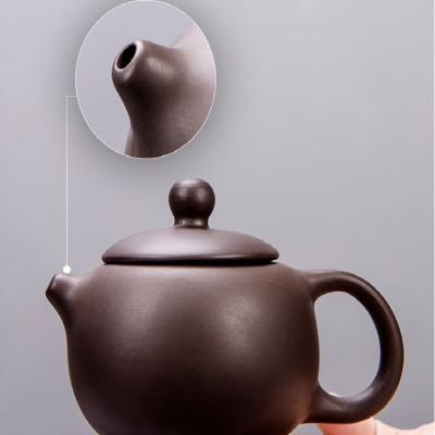 Bộ Bình Trà Tử Sa Mini Có Túi Đựng Đi Du Lịch Tiện Lợi Thích Hợp 2 - 4 Người Dùng Gồm 1 Ấm Trà, 4 Tách, 1 Bình Đựng Trà 