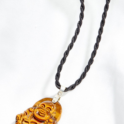 Mặt dây chuyền phật di lặc thạch anh mắt hổ Ngọc Quý Gemstones