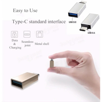 Đầu Chuyển Đổi OTG Cổng Type-C Sang USB 3.0 - Chất Liệu Vỏ Kim Loại Cáp OTG USB Type C to USB 3.0 Đầu Chuyển Đổi USB OTG Type C Tốc Độ Cao Tương Thích Với Điện Thoại Máy Tính Type C Micro Usb sang Usb 3.0 cao cấp tiện dụng Hàng Nhập Khẩu