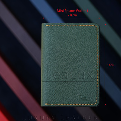 Ví Đựng Thẻ Nam Nữ Da Epsom Handmade Lealux Mini Epsom Wallet 1