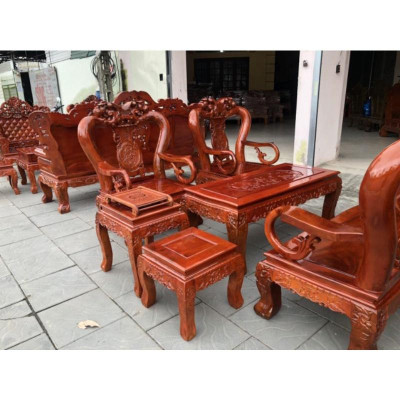 Bộ bàn ghế quốc đào tay 12 - NỘI THẤT BÌNH LONG 0988-352-210
