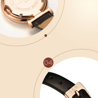 Đồng Hồ Nữ I&W Carnival 3011L Chính Hãng BH 24T Chịu Nước 30m Kính Chống Xước Dây Da Cao Cấp ( Máy Quartz)