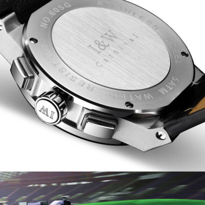 Đồng hồ nam chính hãng IW CARNIVAL IW605G-1 Kính sapphire ,chống xước ,Chống nước 30m ,Bảo hành 24 tháng,Máy điện tử(Pin),dây da cao cấp, thiết kế đơn giản dễ đeo