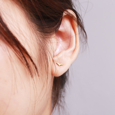 Bông tai nữ bạc cao cấp cánh chim xinh xắn Gix Jewel BT14