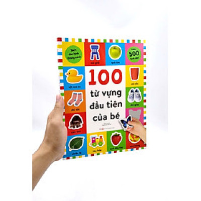 Sách Dán Hình Thông Minh - 100 Từ Vựng Đầu Tiên Của Bé