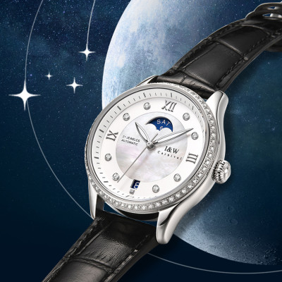 Đồng hồ nữ chính hãng I&W CARNIVAL IW582G-2 Kính sapphire ,chống xước ,Chống nước 30m ,Bảo hành 24 tháng,Máy cơ (Automatic),dây da cao cấp, thiết kế đơn giản dễ đeo