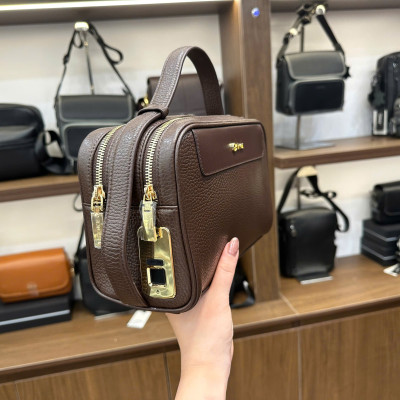 Clutch Ví Cầm Tay Túi Xách Nam GENCE RB15 Chất Liệu Da Bò Khóa Vân Tay Cao Cấp Màu Nâu