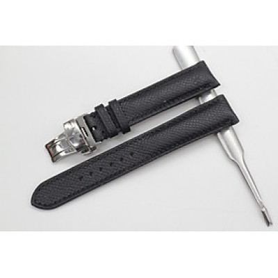 DÂY ĐỒNG HỒ DA KHÓA GẬP CAO CẤP SANG TRỌNG HỢP THỜI TRANG, DÂY DA EPSOM THẬT ĐƯỢC HOÀN THIỆN THỦ CÔNG HÀNG CHÍNH HÃNG SONGHAN LEATHER, PHÙ HỢP VỚI CÁC DÒNG ĐỒNG HỒ CÓ SIZE  24mm 22mm 21mm 20mm 19mm 18mm 16mm BH 6 THÁNG WSEP-02