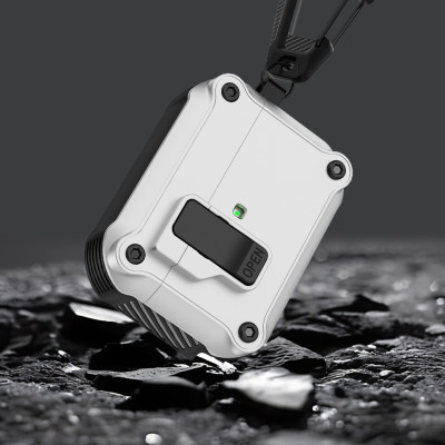 Case vỏ ốp tai nghe dành cho Airpods 1 2 3 4 Airpods Pro Airpod Pro 2 có khoá chống rơi 2 lớp cao cấp - Hàng chính hãng