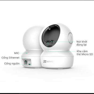 Camera Wi-fi EZVIZ C6N 2MP Trong Nhà, FHD 1080P, Quay Quét 360 Độ, Đàm Thoại Hai Chiều - Hàng Chính Hãng