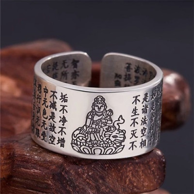 Nhẫn Nam Bạc Thái Phật Bản Mệnh Phổ Hiền Bồ Tát Tuổi Thìn , Tỵ BẠC HIỂU MINH NA543-TT