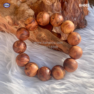 Vòng tay Nu huyết long Thấu quang để mộc hàng VIP - Mùi thơm vĩnh viễn [BH663] Bracelets of HAHANCO
