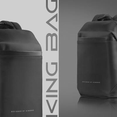 Balo laptop 14” KINGBAG VICTOR sang trọng, siêu mỏng, tích hợp USB, trượt nước, ngăn chống trộm, màu đen - Hàng chính hãng