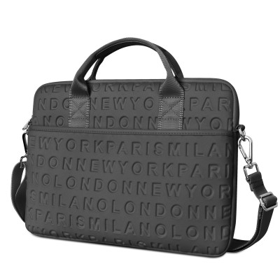 Túi Wiwu Cosmo Slim Case Dành Cho Laptop, Ultrabook Họa Tiết Khắc Nổi Chữ Cái Alphabet Cực Độc Đáo - Hàng Chính Hãng