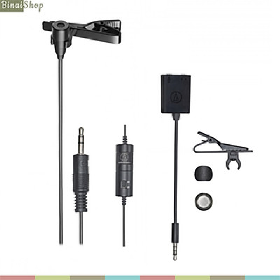 Audio Technica ATR3350XIS - Micro Gài Áo Cho Máy Ảnh, Máy Quay, Có Giắc Chuyển Cho Điện Thoại TRRS Android- Hàng chính hãng