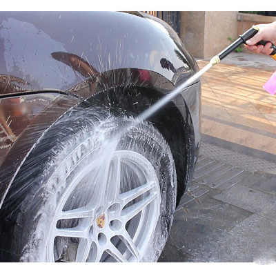 Bộ dây và vòi xịt rửa xe tưới cây tăng áp thông minh 810-2576 (dây trắng-cút nối đen)