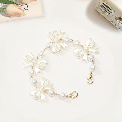 Dây đeo khẩu trang sau gáy giảm áp lực cho tai phụ kiện đeo kính giữ kính chuỗi mix nơ và ngọc trai thời trang và tiện lợi