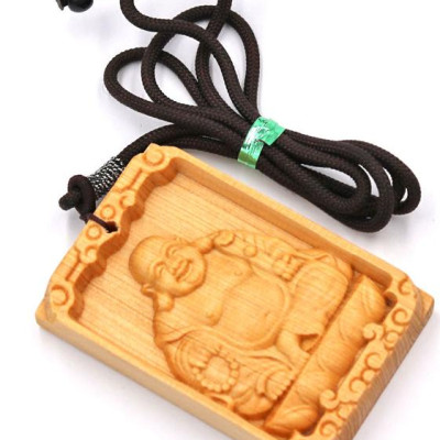 Vòng Cổ Mặt Gỗ Ngọc Am Hình Phật Di Lặc MG7