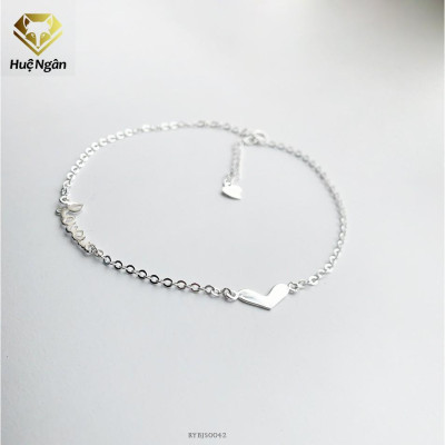 Lắc chân bạc Ý 925 Huệ Ngân - Love in Love RYBJ50042