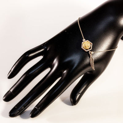 Vòng Tay Phong Thủy Thạch Anh Tóc Vàng Thiên Nhiên mix Bạc 925, Mạng Thổ - Kim, Món Qùa Trang Sức  Phong Thủy May Mắn Ý Nghĩa  LT002 BlackMount