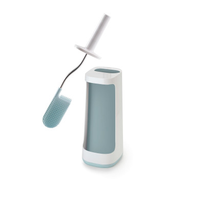 Hộp bàn chải cọ toilet silicon thông minh Joseph Joseph (xám/trắng) JJ705072, thiết kế đẹp mắt, vô cùng thông minh tinh tế, tháo dỡ để làm sạch dễ dàng, thông gió để làm khô nhanh