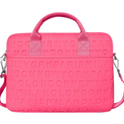 Túi Wiwu Cosmo Slim Case Dành Cho Laptop, Ultrabook Họa Tiết Khắc Nổi Chữ Cái Alphabet Cực Độc Đáo - Hàng Chính Hãng