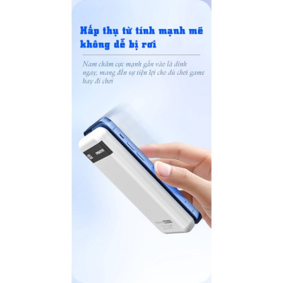 Sạc dự phòng không dây PISSEN PRO Power Station D110-PD-1, 10000mAh, 22.5W ( LS-DY77) hàng chính hãng