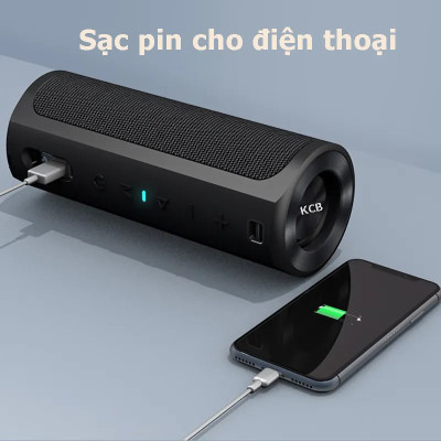 Loa bluetooth 5.3 PKCB 20W Super Bass TWS lên 40w TF Card/ Line in 3.5mm / AUX Stereo Surround, Loa Không Dây Nghe Nhạc Pin 3000Mah - Hàng Chính Hãng