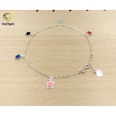 Lắc chân bạc Ý 925 Huệ Ngân- Ngôi Sao Lấp Lánh JL028