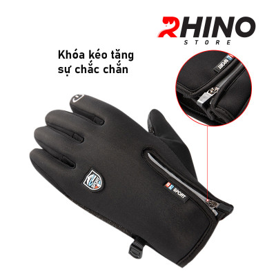 Găng tay giữ ấm mùa đông Rhino G901 B Bao tay thể thao cảm ứng điện thoại , găng tay đi xe máy, xe đạp lót nỉ cho nam nữ - Hàng chính hãng