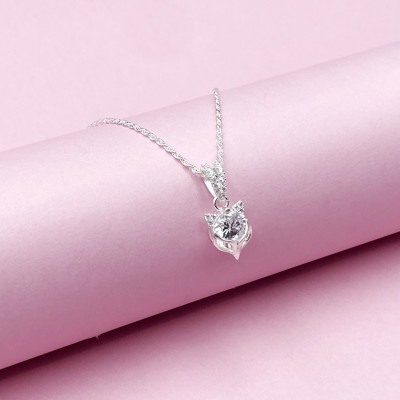 Dây Chuyền Nữ Bạc 925 Dây Xoắn Kép Hồ Ly Đá CZ Chống Xước Sang Trọng Sáng Đẹp Chính Hãng BẠC HIỂU MINH DMD455