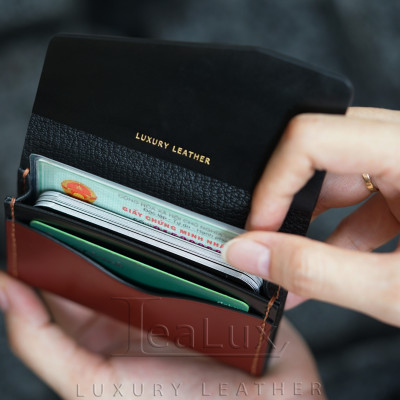 Ví Da Đựng Thẻ Handmade Cao Cấp Lealux Card Wallet