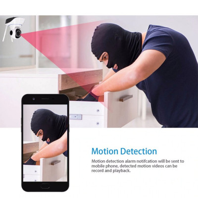 Camera Giám Sát WiFi IP Yoosee 3 ăng ten 8 LED Full HD Xem Rõ Ngày và Đêm - Hàng Chính Hãng